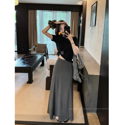 休闲显瘦半身裙175高个子185加长