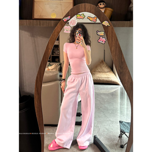 暴走高仙女175高个子2026显瘦百搭加长180直筒阔腿拖地裤子女春秋