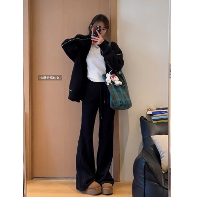 美式休闲170高个子加长拖地裤子