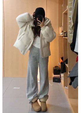 暴走高仙女 高个子加长175慵懒卫裤高腰显瘦垂感直筒拖地裤阔腿裤