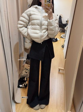 暴走高仙女可拆卸屁帘毛呢微喇叭秋冬新款高个子显瘦垂感拖地长裤