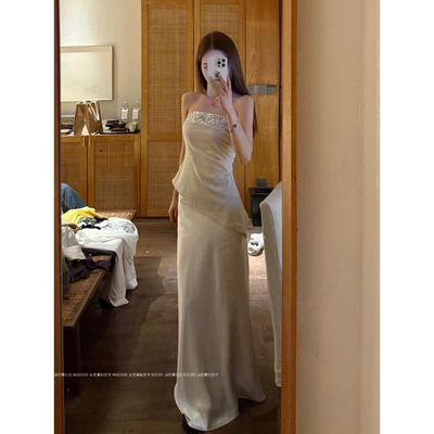 缎面感鎏光半身裙高个子女生加长