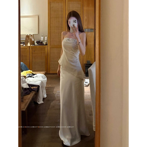 缎面感鎏光半身裙高个子女生加长