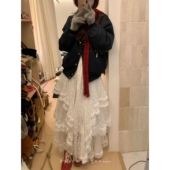 暴走高仙女175高个子加长180白色半身裙女2026春季 甜美蛋糕裙长裙