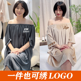 美容院客人裙专用浴裙头疗肩颈理疗按摩服女夏睡袍浴袍抹胸围裹胸