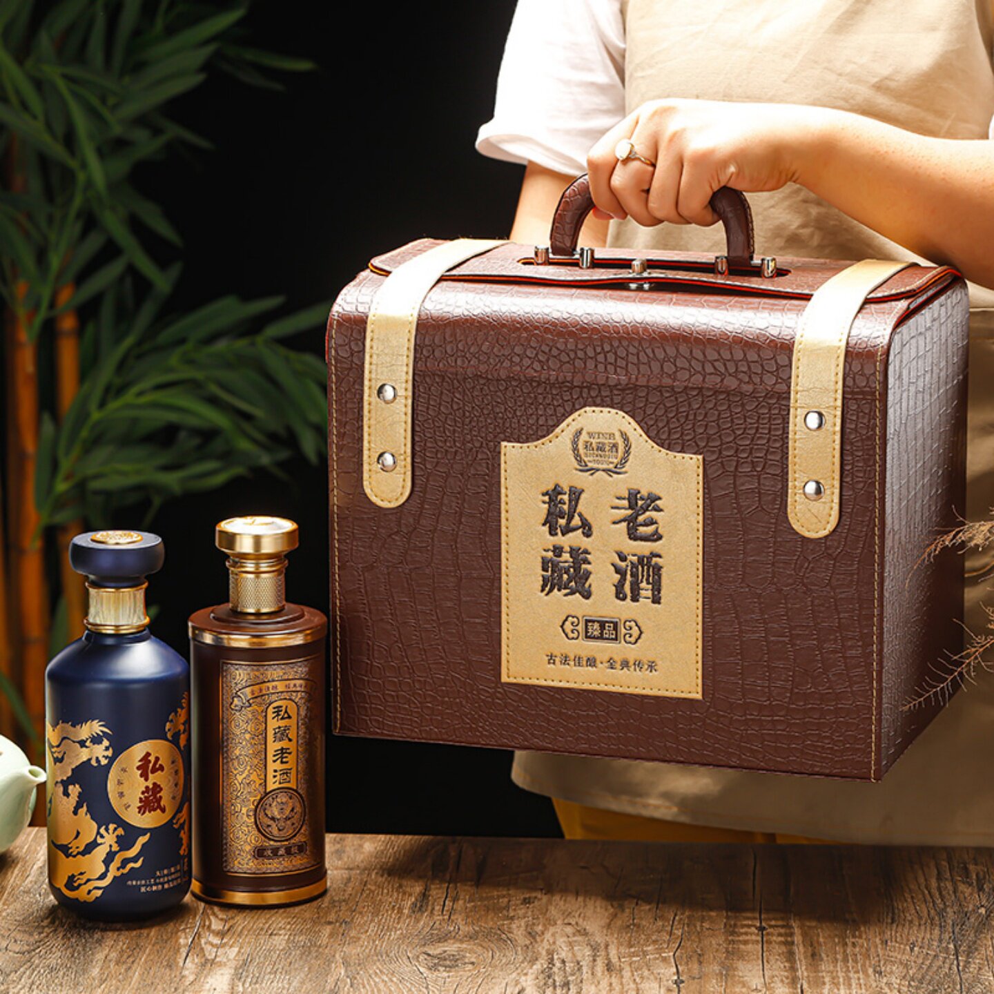 酒瓶高档空瓶一斤装酒玻璃瓶子高端500ml白酒瓶1斤装酒盒包装定制