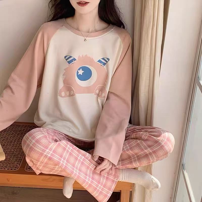 『双面德绒』睡衣女款秋冬季加厚长袖2025新款薄绒磨毛可爱家居服