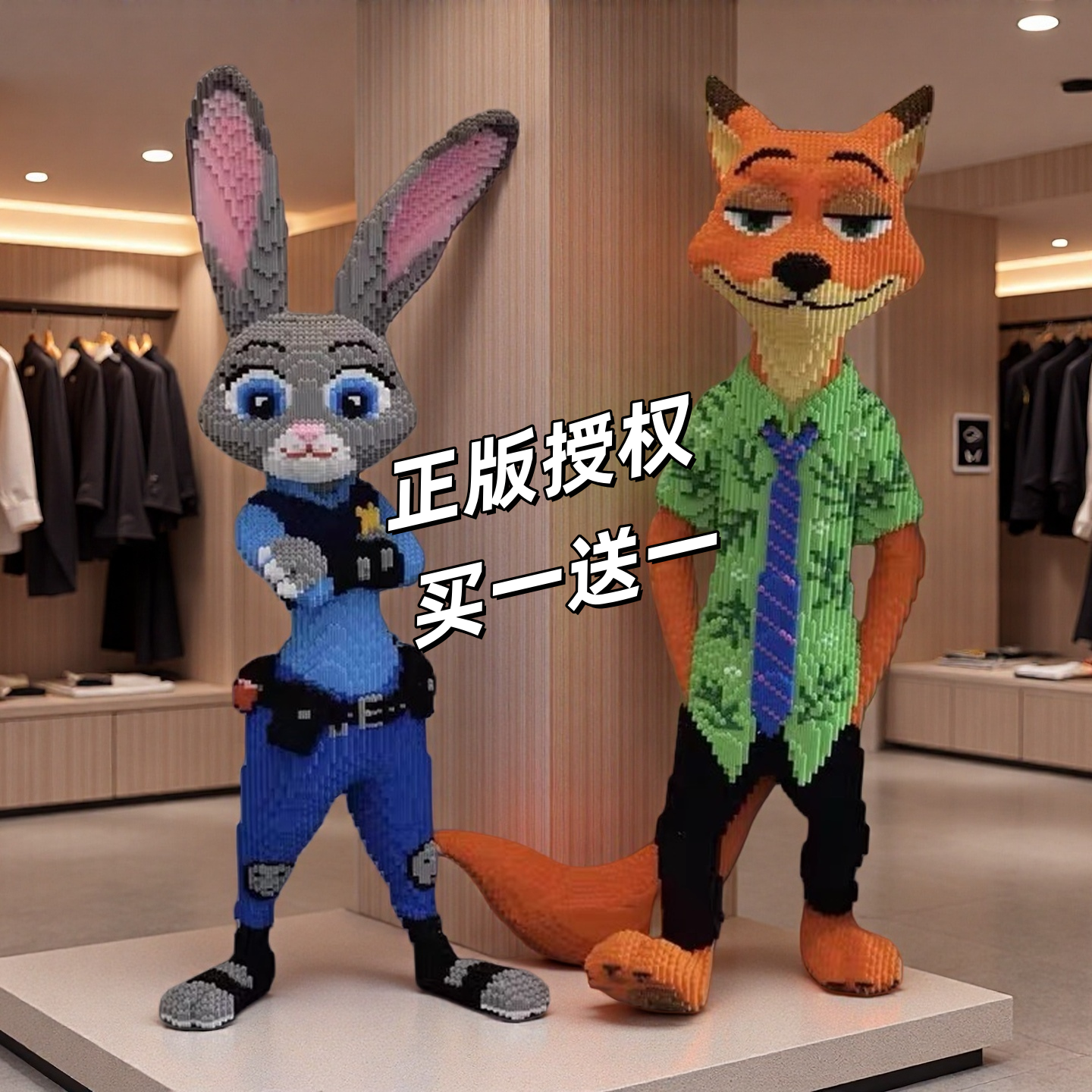 2026年新款动物城朱迪兔尼克积木儿童玩具生日礼物摆件适用于乐高,玩具/童车/益智/积木/模型,普通塑料积木,淘宝优惠券,粉丝福利购,淘宝优惠卷