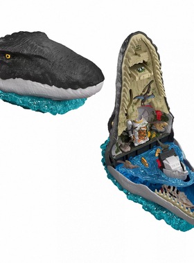 2025美泰正版侏罗纪世界重生霸王龙棘龙沧龙头部迷你便携儿童玩具