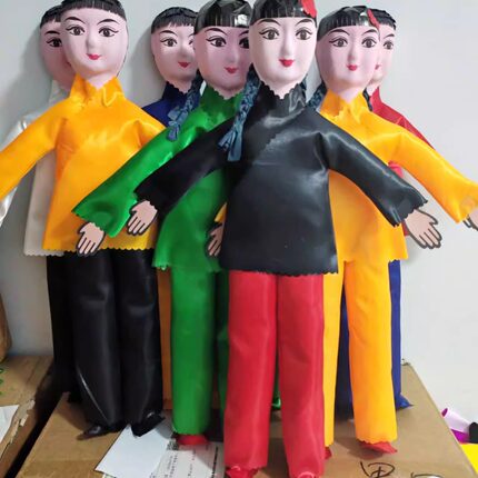 纸糊人纸人布人童男童女金童玉女布人缎面尺寸颜色可定制
