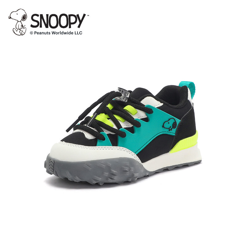 史努比男童鞋儿童运动鞋春秋2025男孩防水防滑小学生旅游休闲鞋子