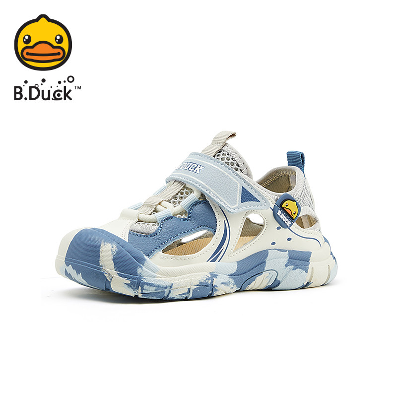 B.Duck小黄鸭男童运动鞋春夏季镂空透气宝宝鞋儿童休闲小童防滑潮