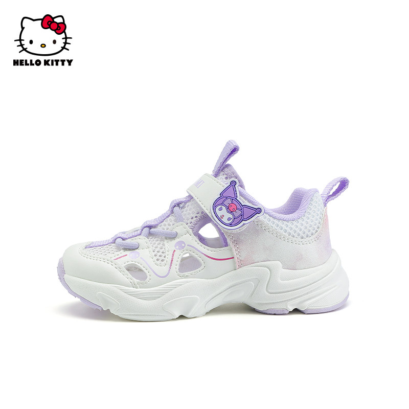 库洛米女童运动鞋春夏季新款儿童镂空框子鞋女孩轻便休闲透气网鞋