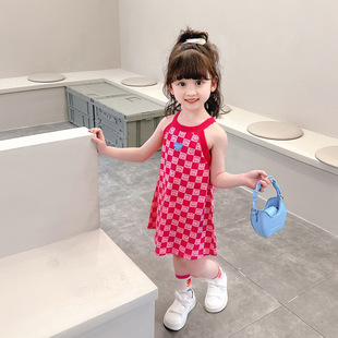 女童连衣裙夏季薄款2025三亚海边度假吊带纯棉沙滩裙儿童无袖裙子