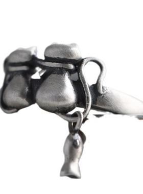 情侣开口可调节戒指泰银时尚