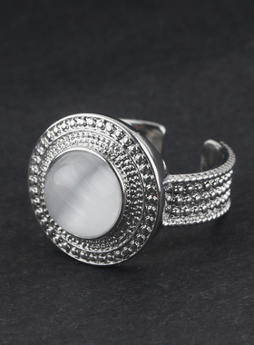 欧美复古风夸张星陨戒指白月光女生简约高级轻奢设计冷淡开口指环