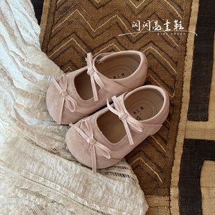 女童公主鞋春秋款女孩玛丽珍芭蕾鞋宝宝软底学步鞋儿童方口小皮鞋