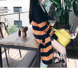 洋气新店特软糯秋暖橘毛衣外套针织衫开衫上衣女装AC269