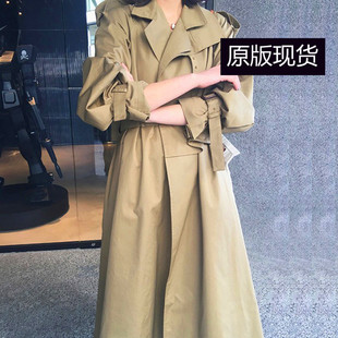 洋气新店 过膝chic外套秋装2018新款A型中长款宽松风衣女AC856特