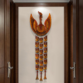 创意沙发壁饰墙饰挂件孔雀木质墙壁挂饰酒吧电视背景墙墙面装 饰品