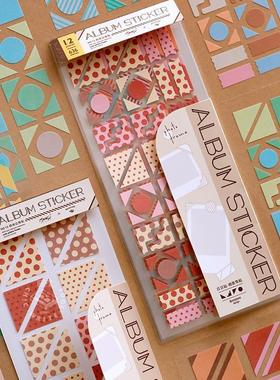 本字时多相册边角贴12张入636枚相册手账纸质装饰贴