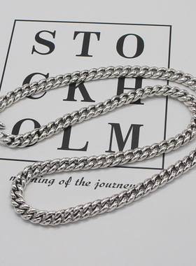 纯银复古男士日韩风短款项链