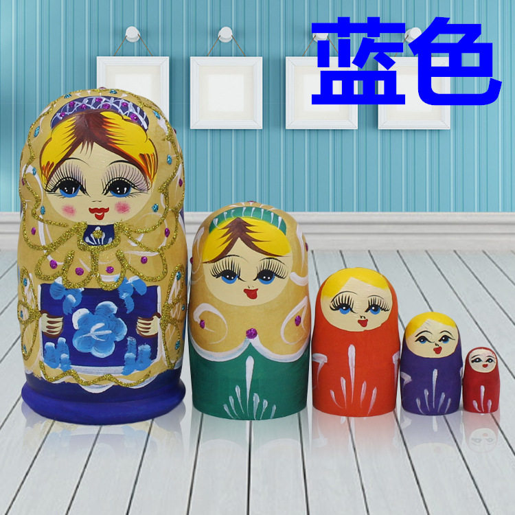 俄罗斯套娃正品5层益智玩具环保