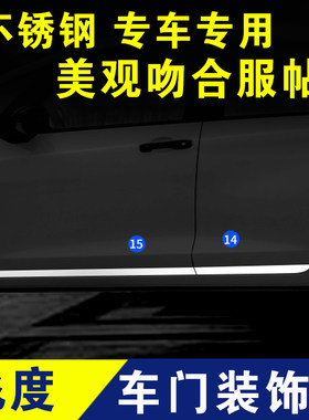 本田飞度门边条不锈钢装饰条车门防撞条防刮条四代改装配件外观件
