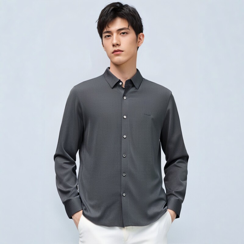 S251074504爱登堡男装春装新款商务休闲时尚长袖衬衫