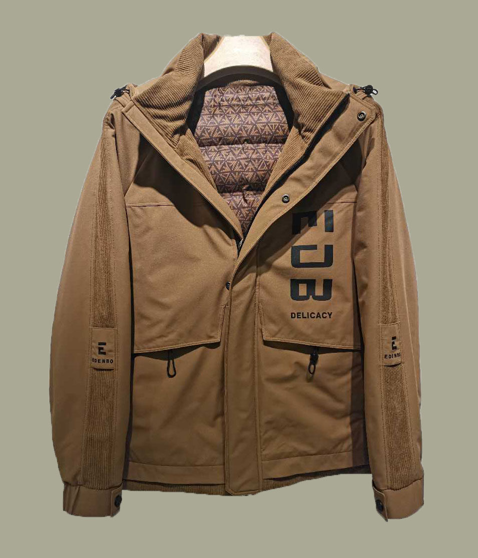 D234026365爱登堡男装冬装2023新款休闲服白鸭绒羽绒服尼克服