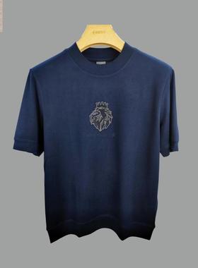 E213081303爱登堡男装专柜正品2022新款秋装圆领短袖T恤