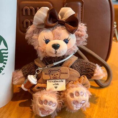 日本雪莉玫玫包包挂件达菲熊公仔玩偶钥匙扣包包挂饰女