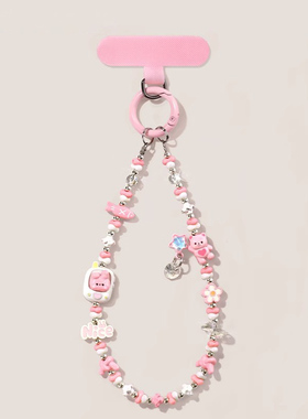 日本PARCE DOLL手机链高级感水晶手机链绳手腕款防丢垫片串珠挂链