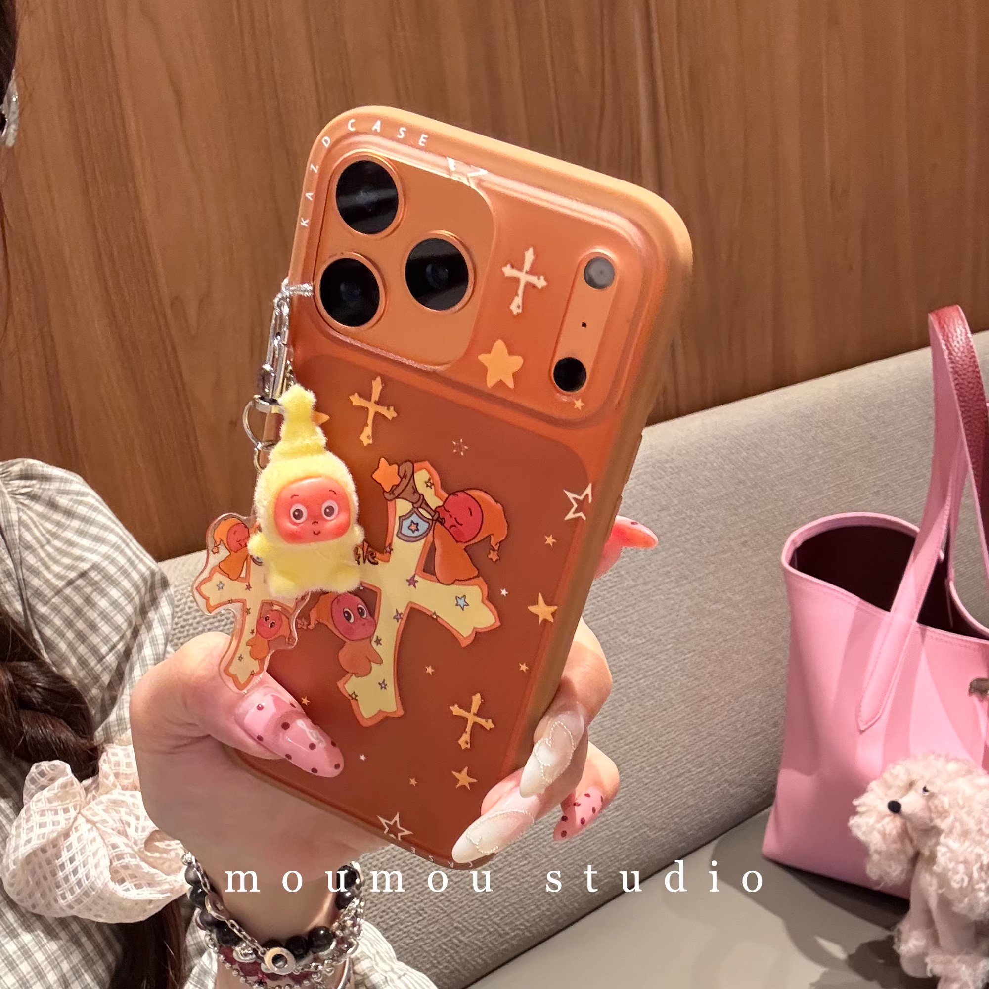 日本PAREO DOLL可爱ins风十字架星星适用于苹果14promax13pro手机壳保护套17