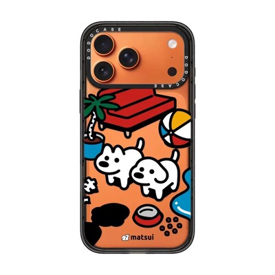 日本DEMIU联名可爱matsui黑白狗17Pro适用iPhone16ProMax苹果15Pro情侣14快乐小狗手机壳13防摔保护套