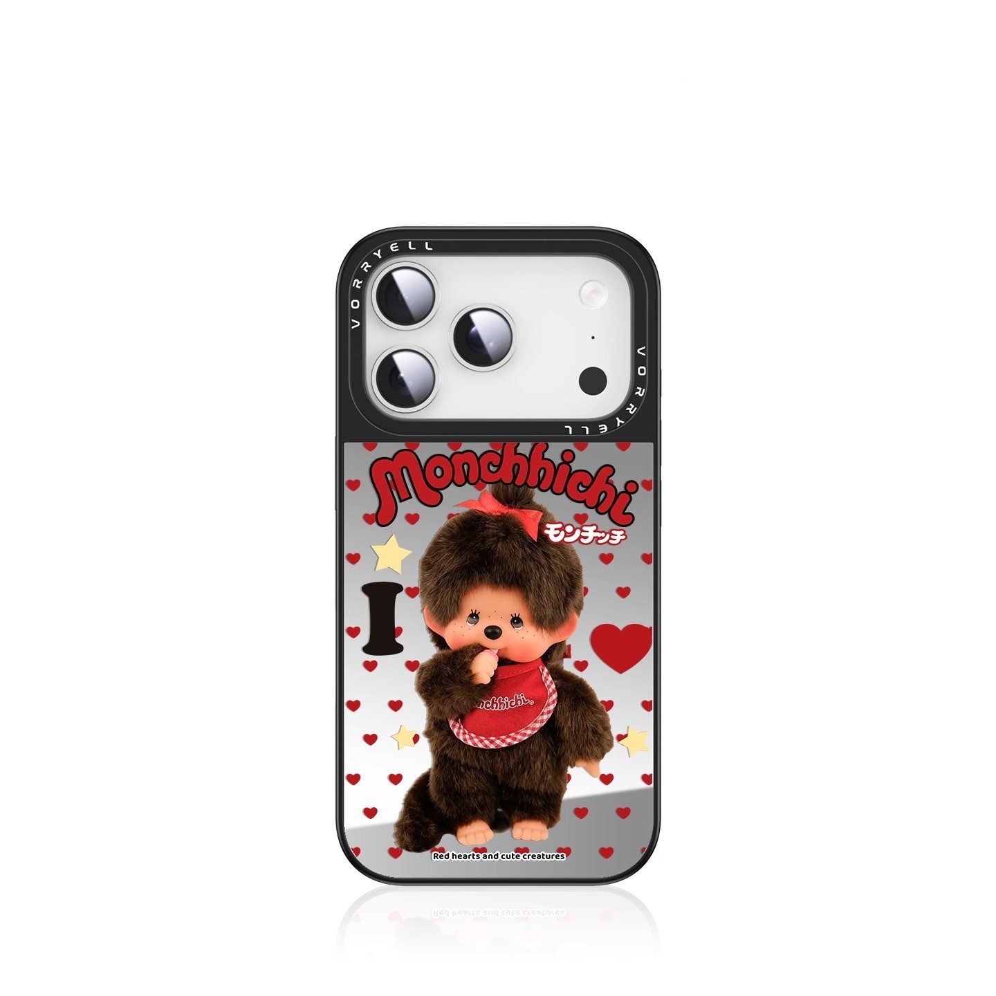 日本DEMIU蒙奇奇适用苹果17promax手机壳磁吸黑框iPhone16pro镜面全包15plus韩系14好看超火防摔