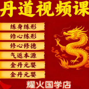 丹道视频课程内丹秘笈内功练气神养生纯阳全真筑基内练道功课程