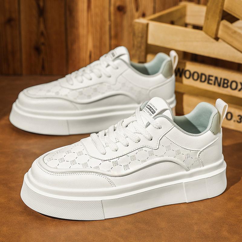 【真皮软底】高级感增高板鞋男款