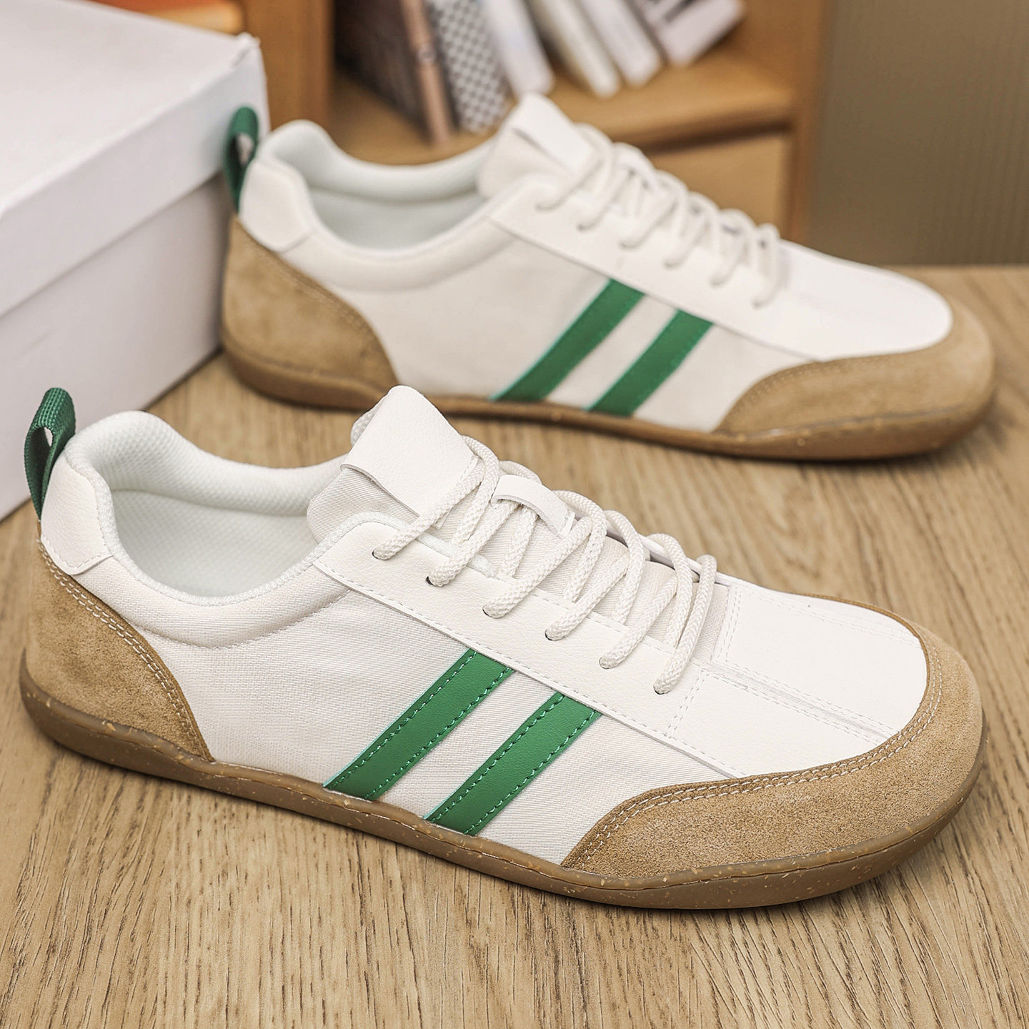 莆田男鞋2026新款夏季透气德训鞋男款薄款白色阿甘板鞋子爆款真皮