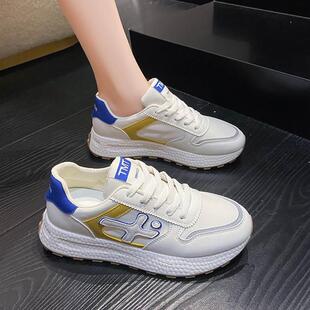 运动鞋女款冬季2025新款小白老爹鞋百搭初中学生休闲阿甘跑步潮鞋