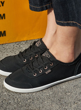 斯凯奇秋款女鞋简约帆布鞋休闲板鞋百搭舒适小白鞋33492