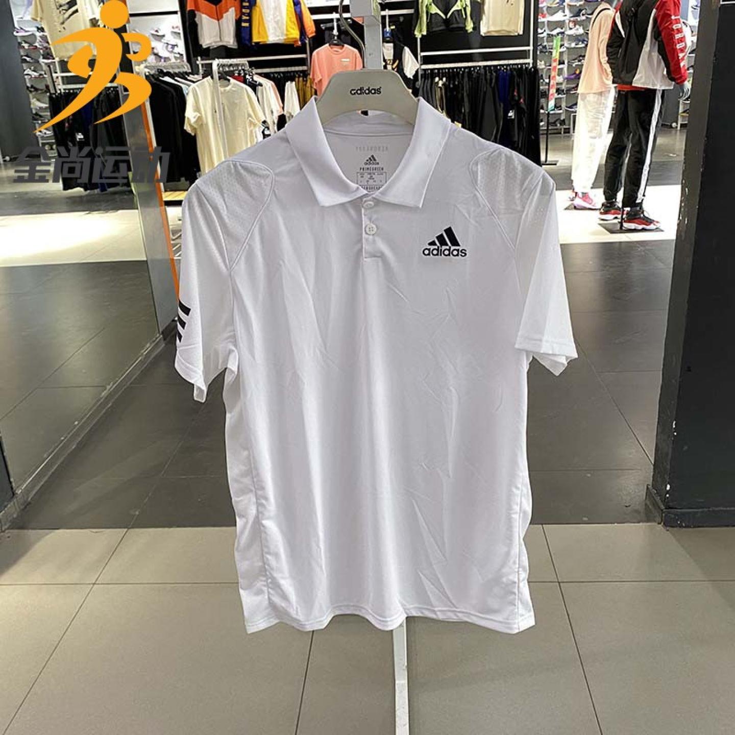 阿迪达斯宽松半袖透气polo衫