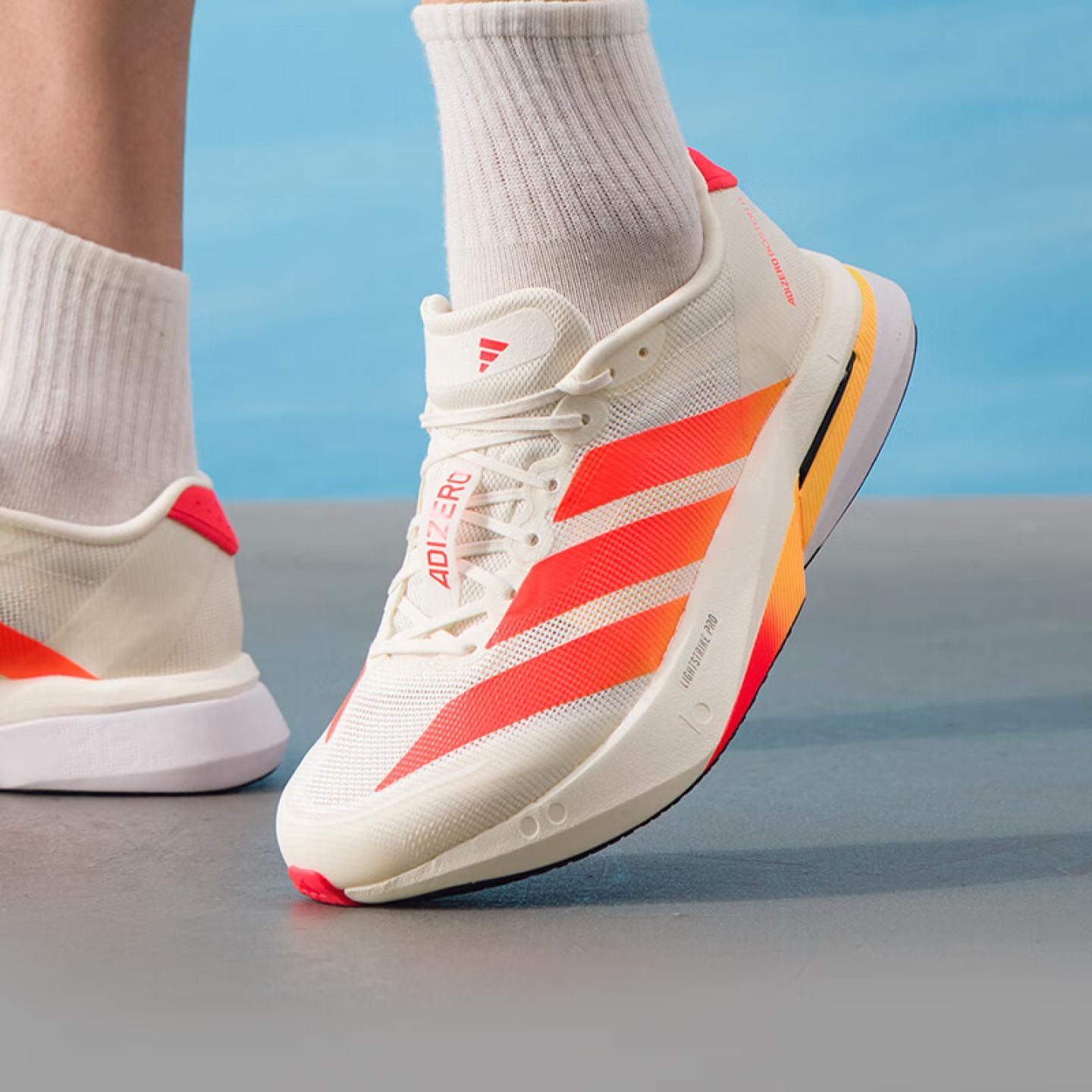 阿迪达斯男鞋Adizero boston 13波士顿13竞速跑鞋运动鞋HQ7412