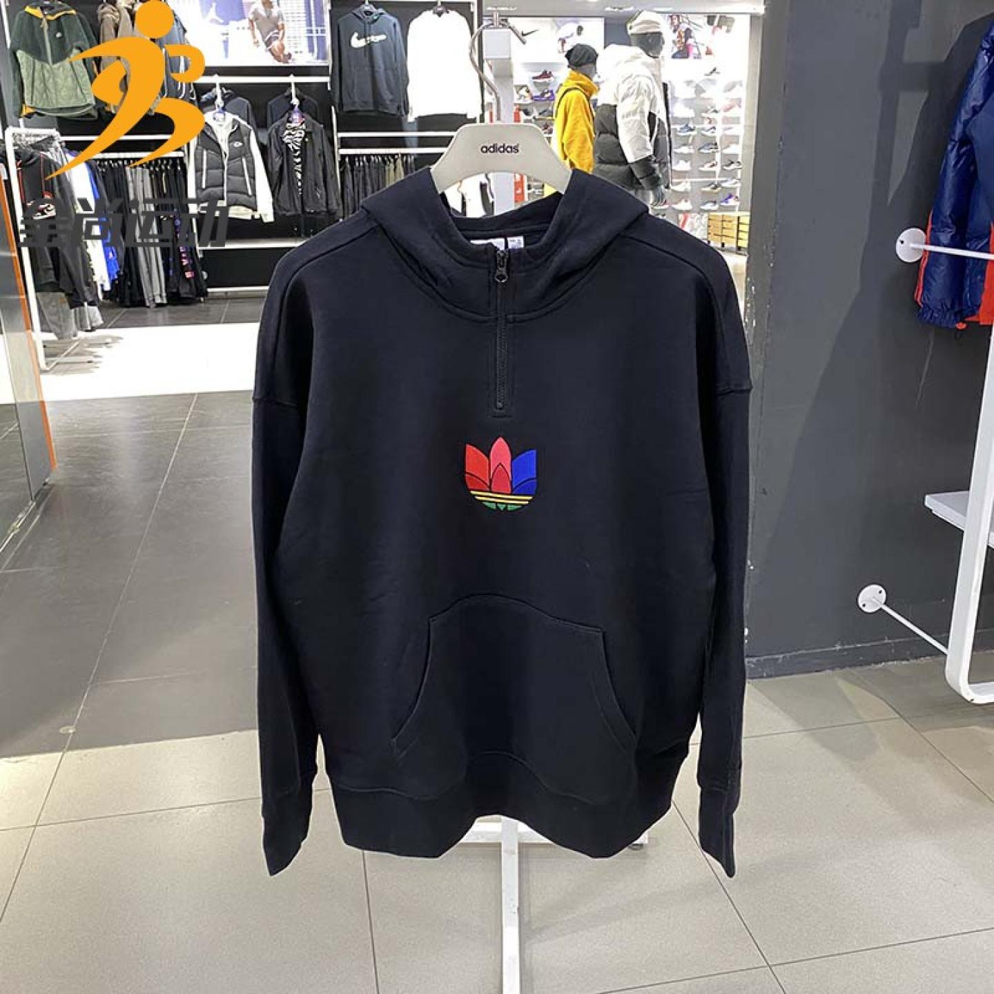 阿迪达斯三叶草卫衣保暖套头衫