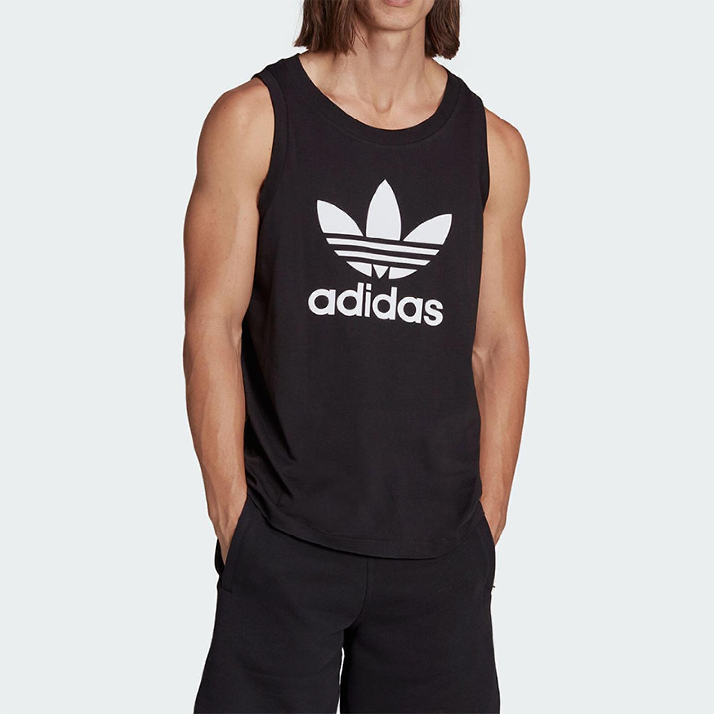 Adidas阿迪达斯三叶草2024夏季男士复古宽松透气运动背心IA4811