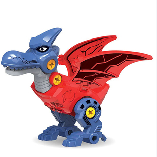 儿童拆装恐龙蛋 翼龙恐龙玩具男孩扭蛋DIY拼装霸王龙积木益智玩具