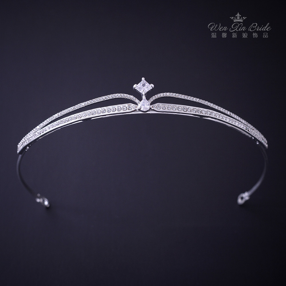 简约新娘水钻皇冠订婚镶钻头饰