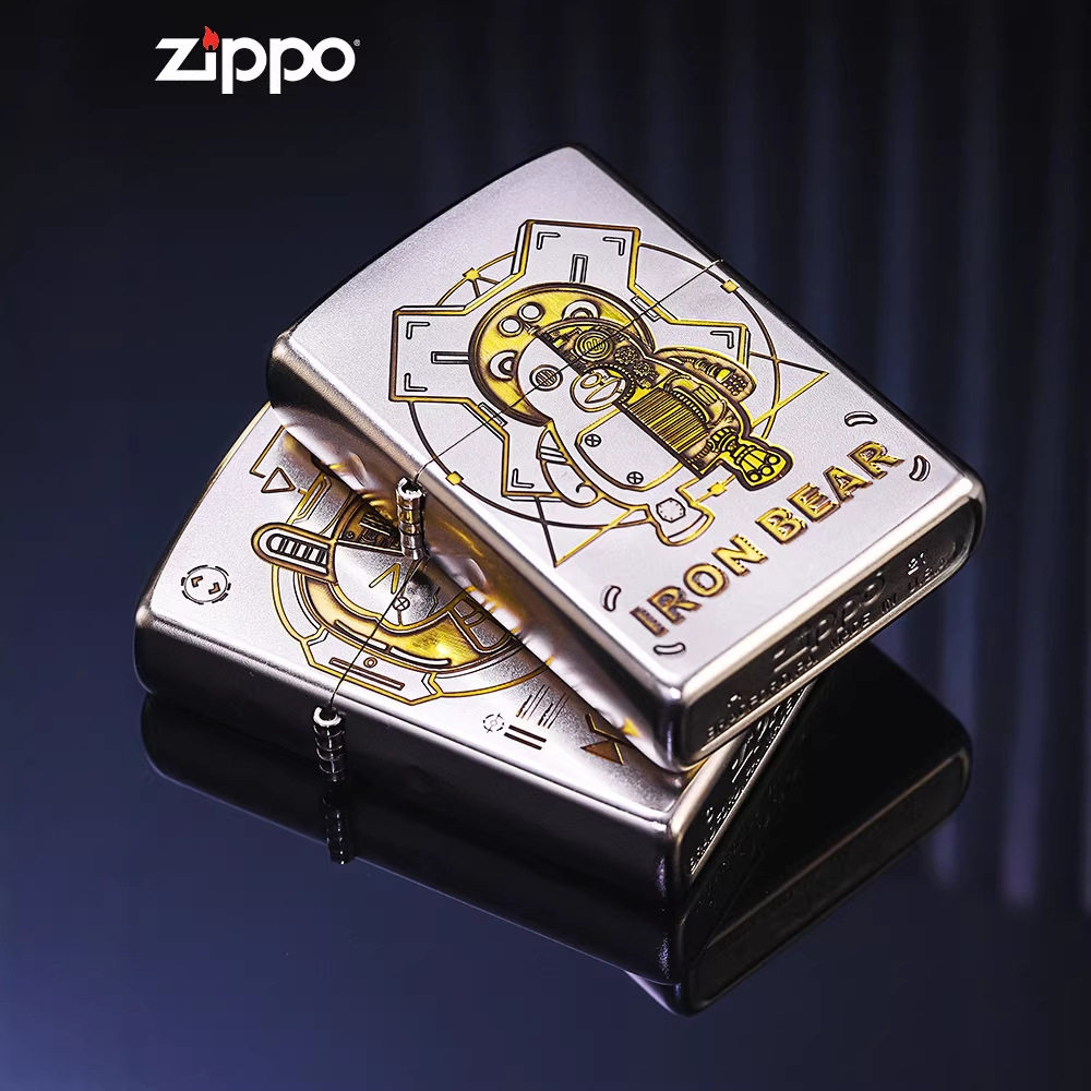 美国Zippo打火机之宝正品深雕双面机械可爱兔暴力熊独眼怪国潮