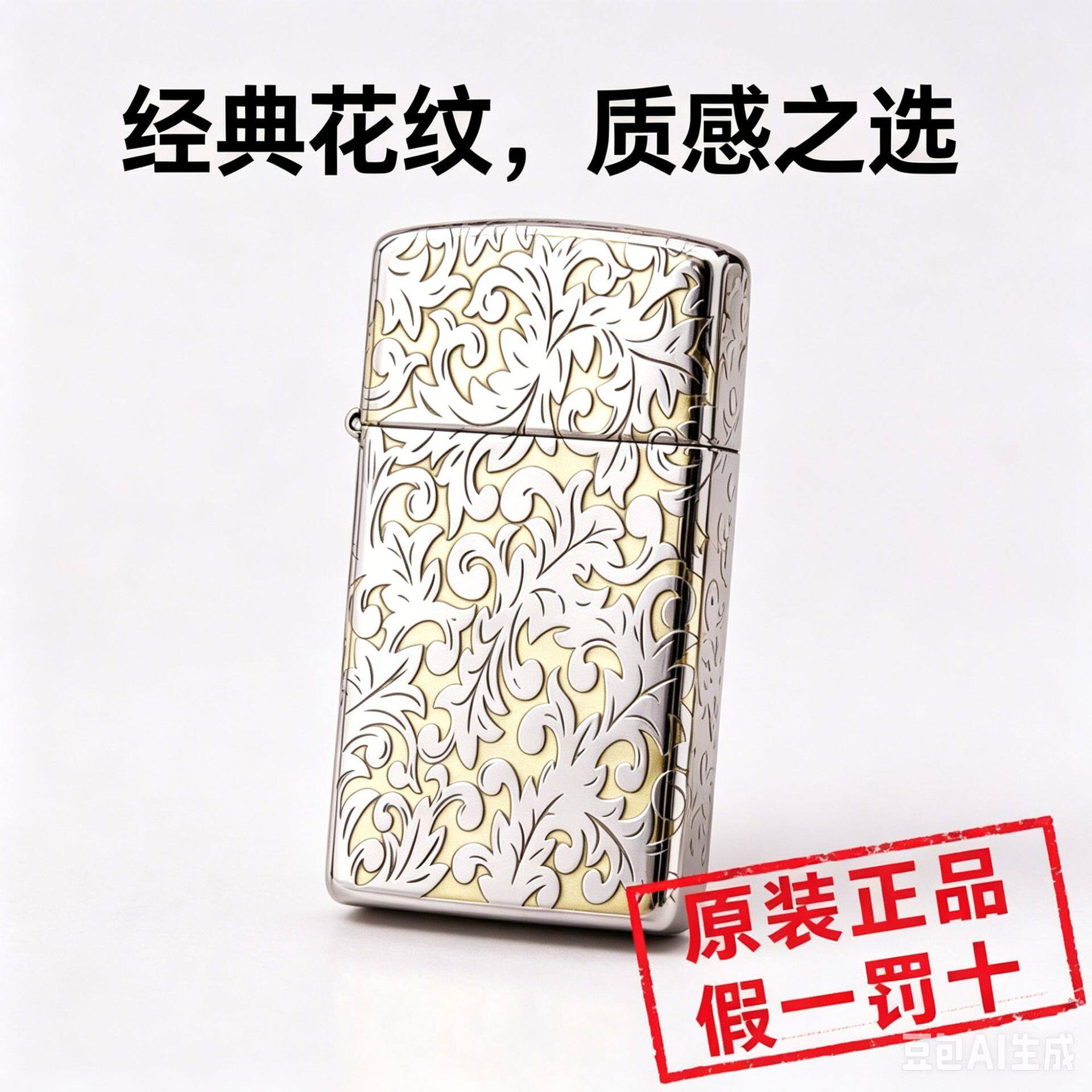 美国Zippo打火机之宝正品唐草防风煤油国潮送男朋友礼物国潮礼盒