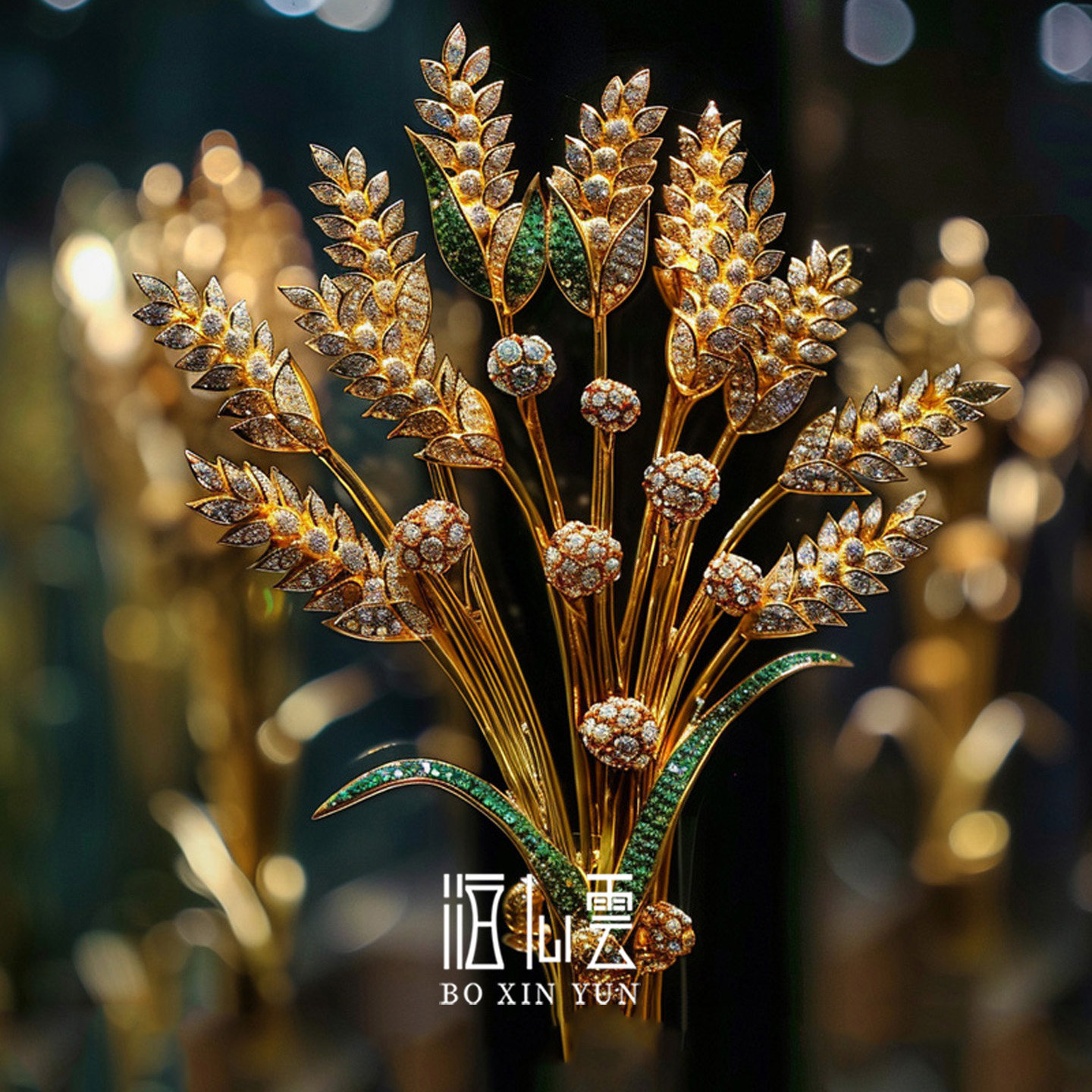 泊心云 正品 田园艺术高级感麦穗胸针轻奢时装周服装定制胸花饰品